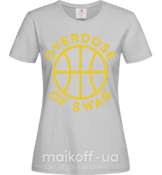Женская футболка Overdose of swag Серый фото