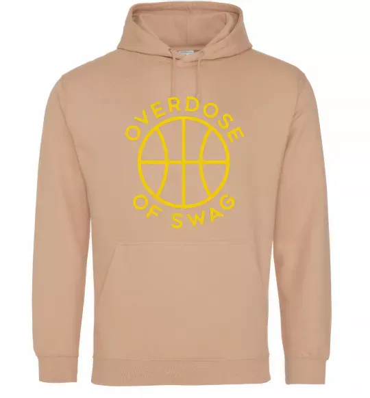 Мужская толстовка (худи) Overdose of swag Песочный фото