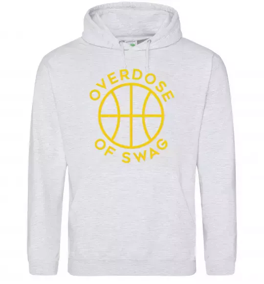 Женская толстовка (худи) Overdose of swag Серый меланж фото