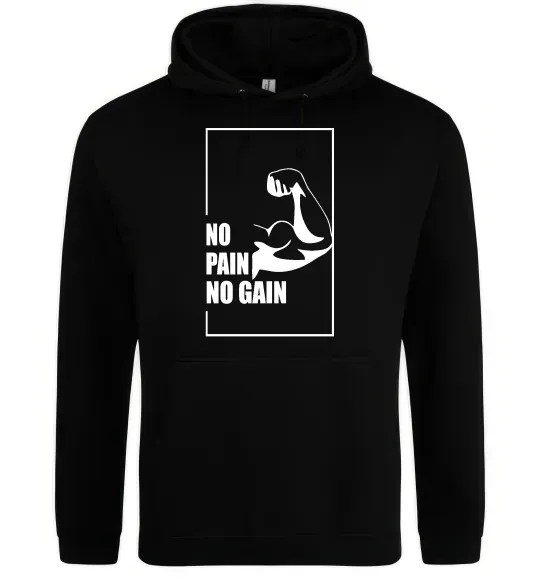 Жіноча толстовка (худі) Stay strong no pain no gain Чорний фото