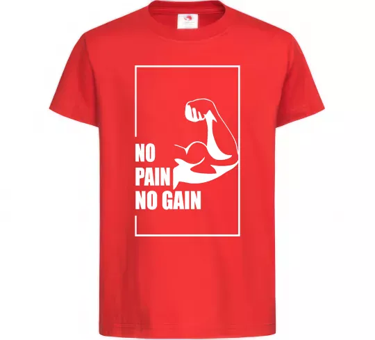 Дитяча футболка Stay strong no pain no gain Червоний фото