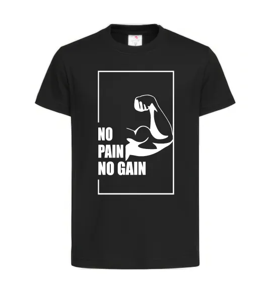 Дитяча футболка Stay strong no pain no gain Чорний фото