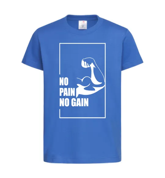 Дитяча футболка Stay strong no pain no gain Яскраво-синій фото