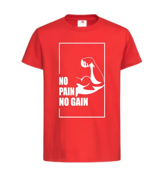 Дитяча футболка Stay strong no pain no gain Червоний фото