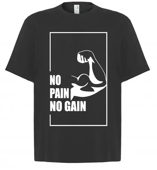 Футболка Оверсайз Stay strong no pain no gain Черный фото