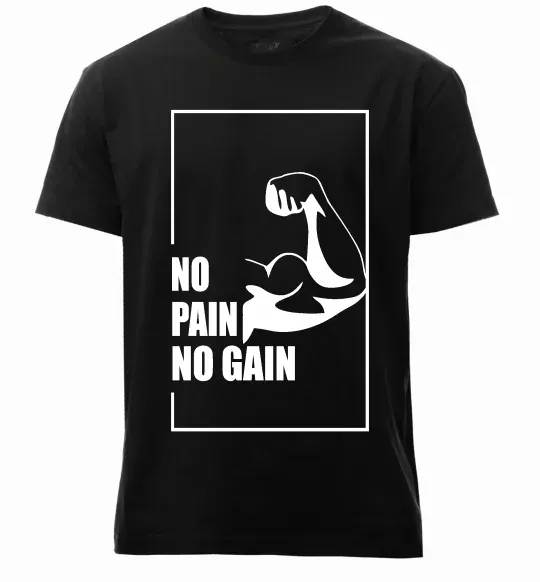 Мужская премиум футболка Stay strong no pain no gain Черный фото