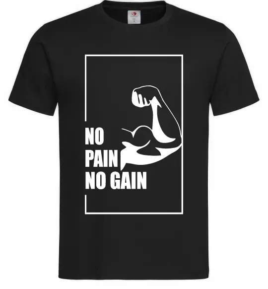 Чоловіча футболка Stay strong no pain no gain Чорний фото