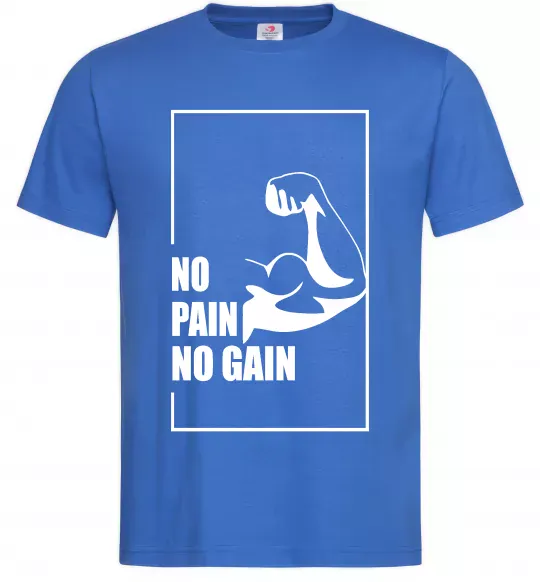 Чоловіча футболка Stay strong no pain no gain Яскраво-синій фото