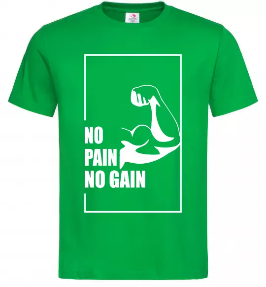 Чоловіча футболка Stay strong no pain no gain Зелений фото