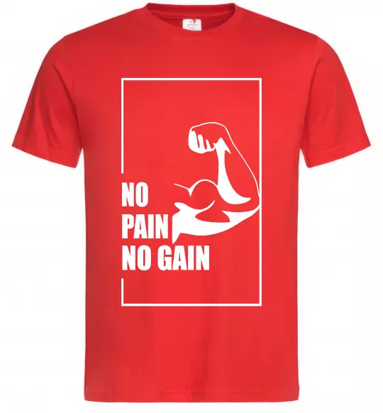 Чоловіча футболка Stay strong no pain no gain Червоний фото