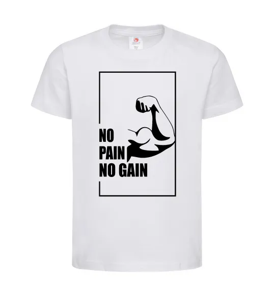 Дитяча футболка Stay strong no pain no gain Білий фото