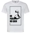 Чоловіча футболка Stay strong no pain no gain Білий фото