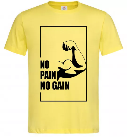 Чоловіча футболка Stay strong no pain no gain Лимонний фото