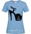 Женская футболка Pole dance shoes Голубой фото