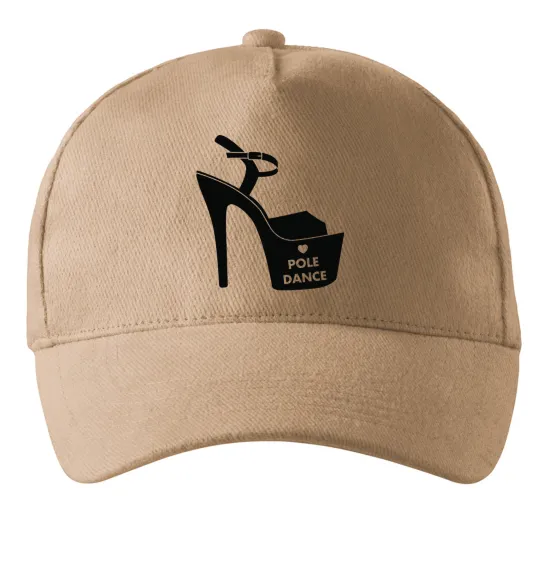 Кепка Pole dance shoes Пісочний фото
