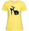 Женская футболка Pole dance shoes Лимонный фото