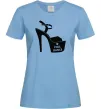 Женская футболка Pole dance shoes Голубой фото