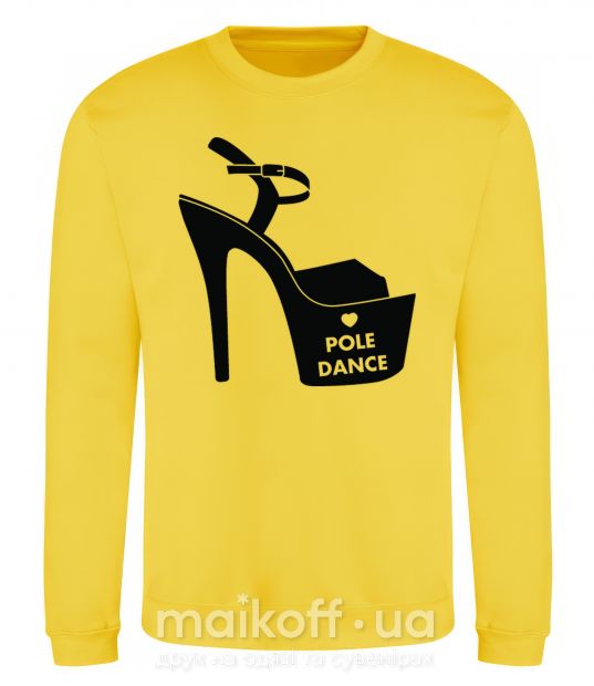 Світшот Pole dance shoes Сонячно жовтий фото