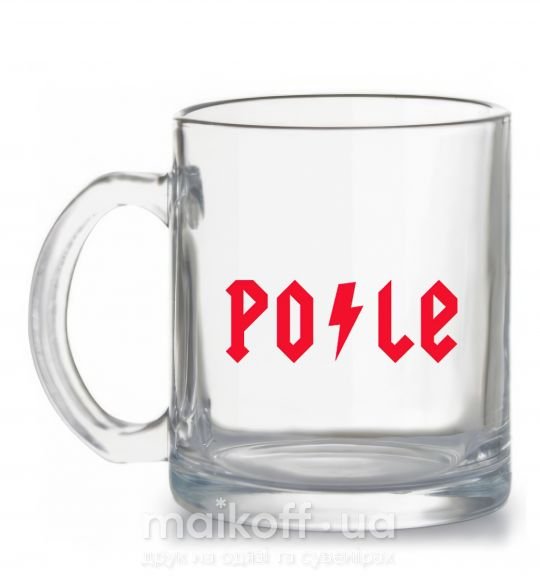 Чашка скляна Po-le Прозорий фото