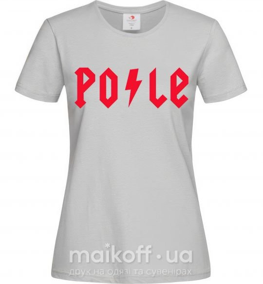 Женская футболка Po-le Серый фото