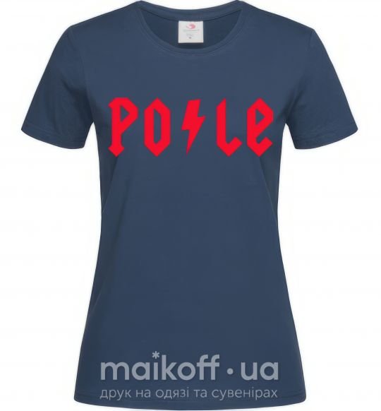 Женская футболка Po-le Темно-синий фото