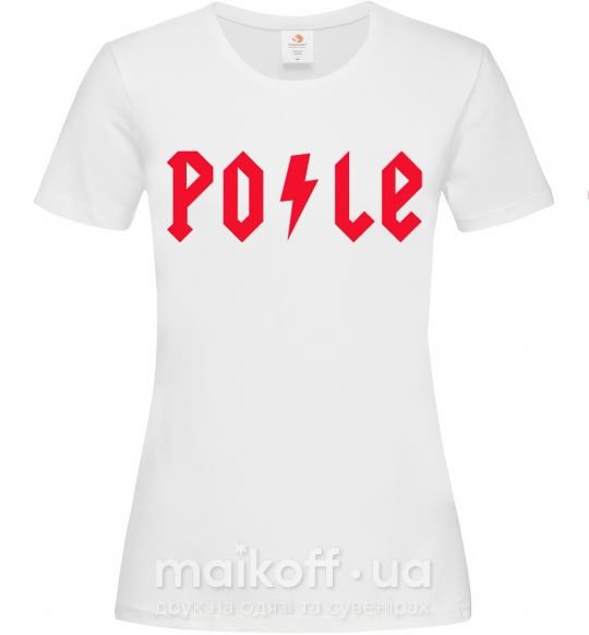 Женская футболка Po-le Белый фото