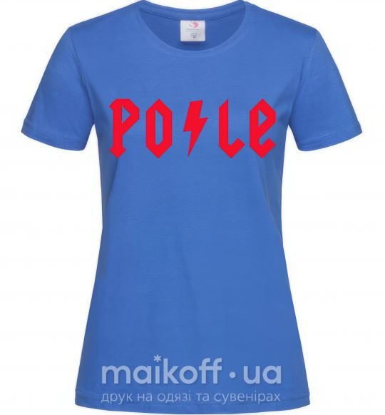 Жіноча футболка Po-le Яскраво-синій фото