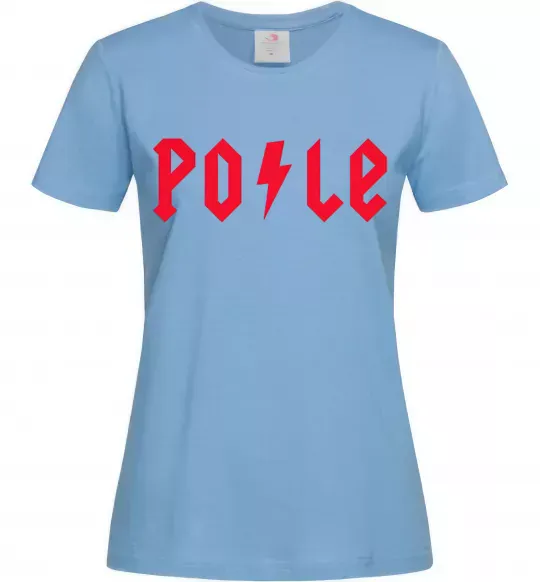Жіноча футболка Po-le Блакитний фото