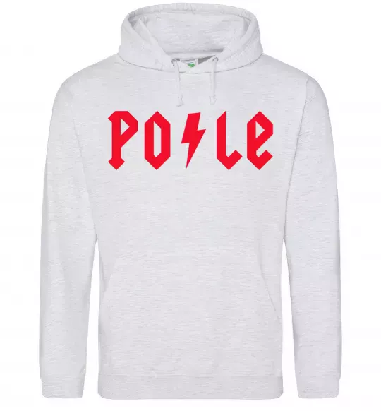 Женская толстовка (худи) Po-le Серый меланж фото