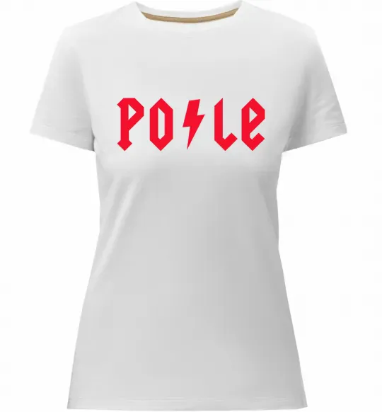 Женская премиум футболка Po-le Белый фото