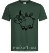 Мужская футболка Единорожка Темно-зеленый фото