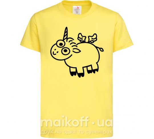 Детская футболка Единорожка Лимонный фото