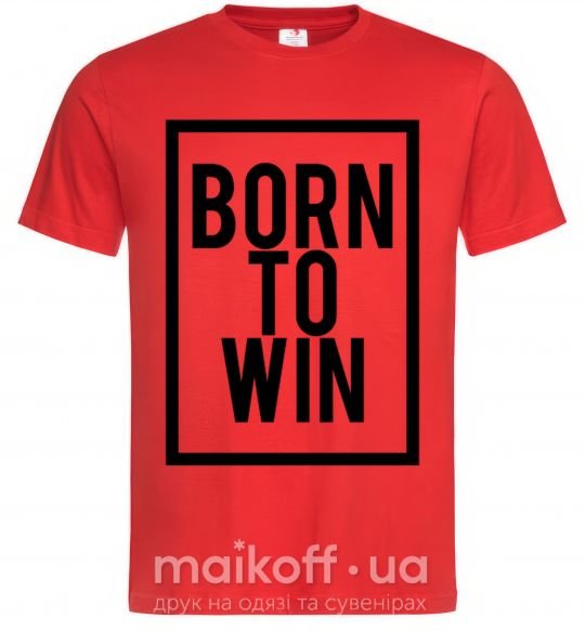 Мужская футболка Born to win Красный фото