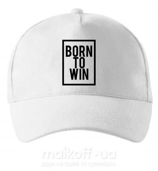 Кепка Born to win Білий фото