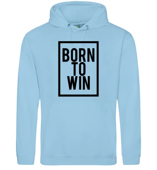 Мужская толстовка (худи) Born to win Голубой фото