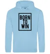 Мужская толстовка (худи) Born to win Голубой фото