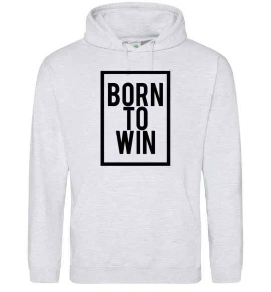 Жіноча толстовка (худі) Born to win Сірий меланж фото