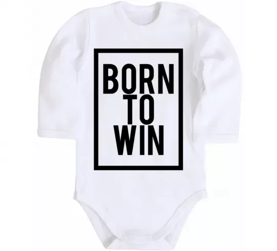 Дитячий бодік Born to win Білий фото
