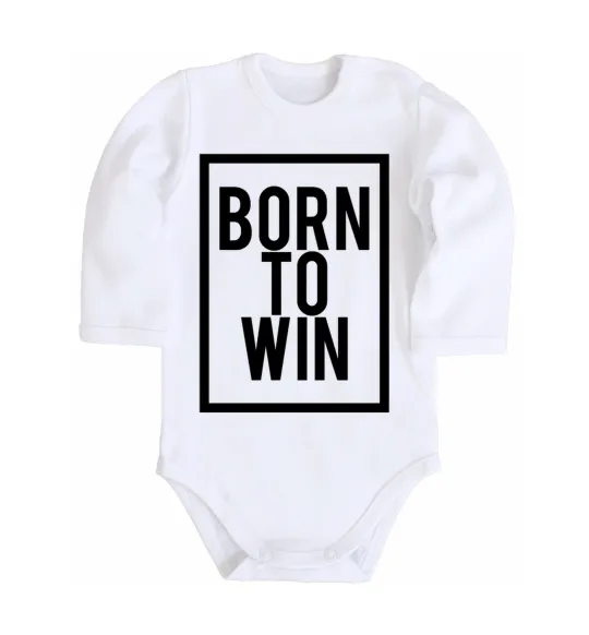 Детский боди Born to win Белый фото