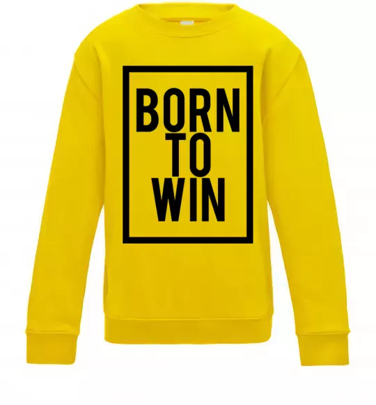 Дитячий світшот Born to win Сонячно жовтий фото