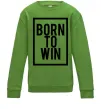 Дитячий світшот Born to win Лаймовий фото