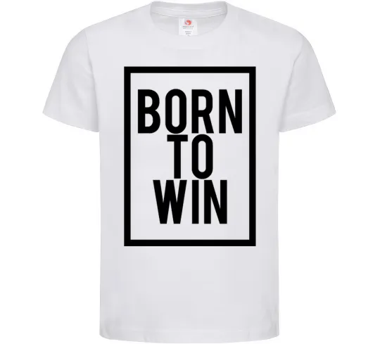 Детская футболка Born to win Белый фото