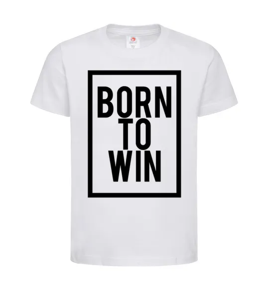 Дитяча футболка Born to win Білий фото
