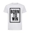 Дитяча футболка Born to win Білий фото