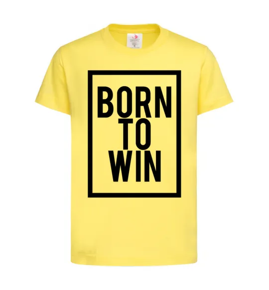 Дитяча футболка Born to win Лимонний фото