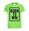 Дитяча футболка Born to win Лаймовий фото