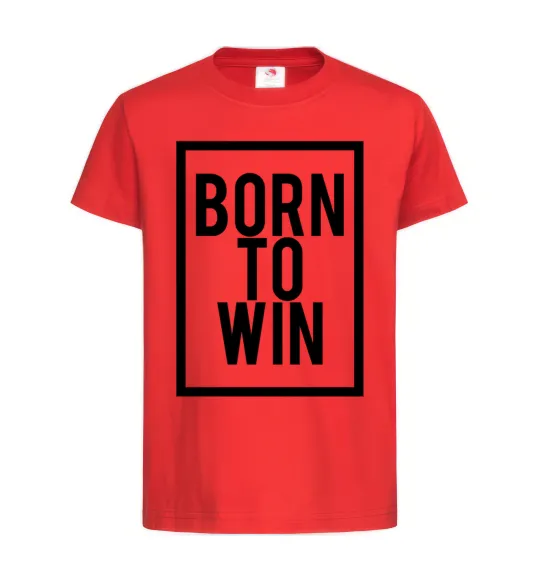 Дитяча футболка Born to win Червоний фото