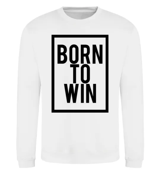 Свитшот Born to win Белый фото