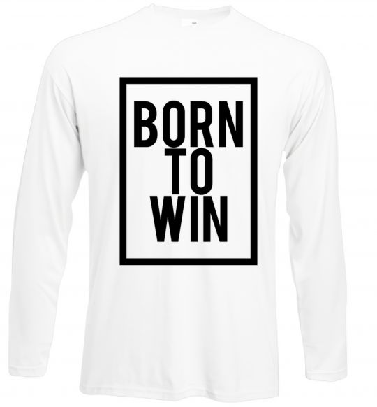 Лонгслів Born to win Білий фото