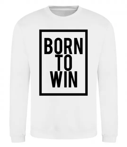 Свитшот Born to win Белый фото
